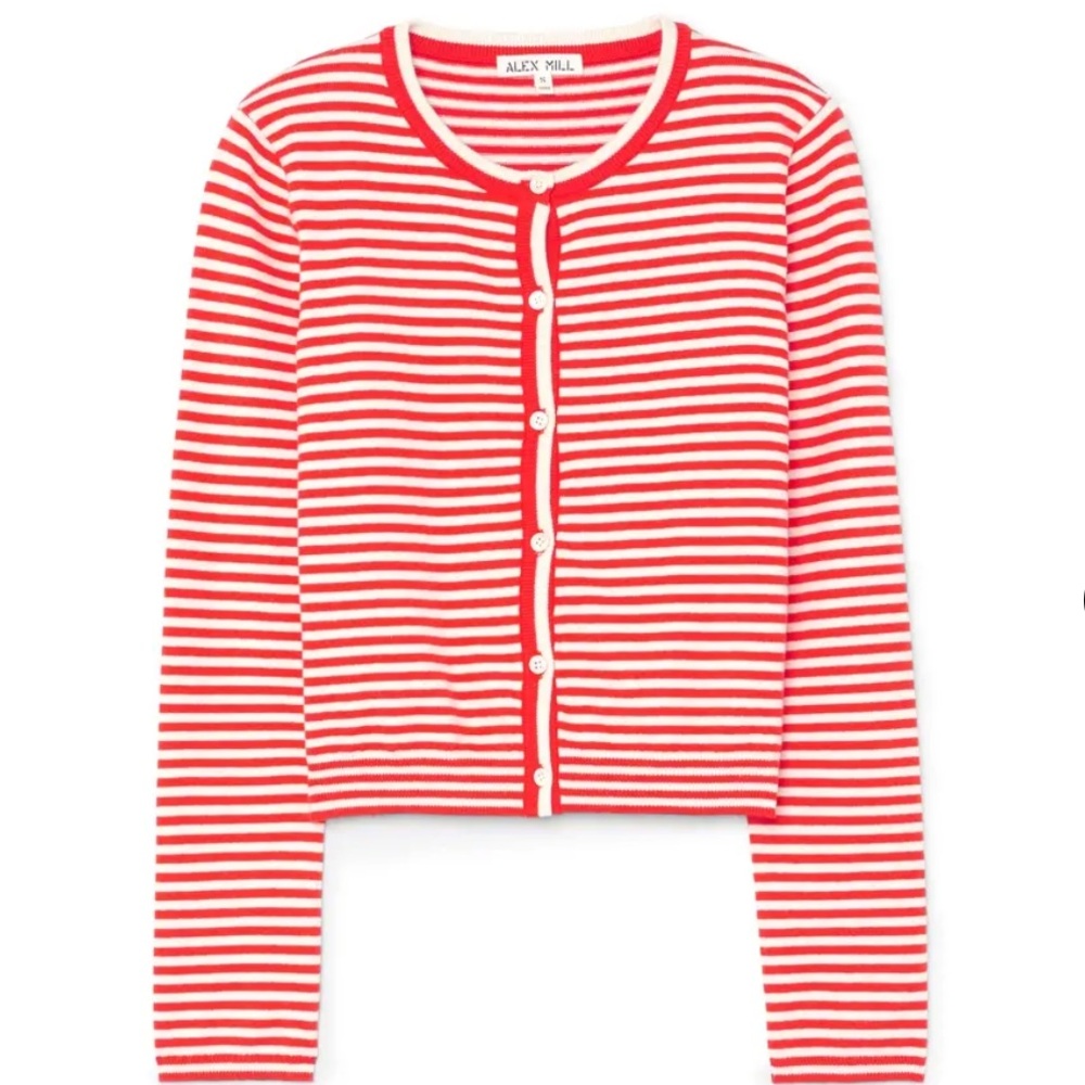 Alex Mill Albertina Red and White Striped Sweater